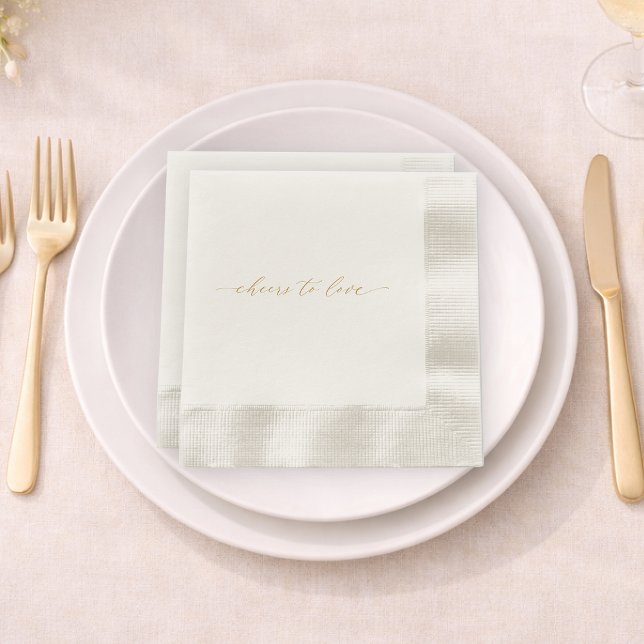 Cheers to Love Wedding Napkin Pappersservett (Skapare uppladdad)