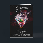 CHEERS TO "MY BEST FRIEND" BIRTHDAY WISH KORT<br><div class="desc">TACK FÖR STOPPNING AV 1 AV MINA 8 LAGRINGAR</div>