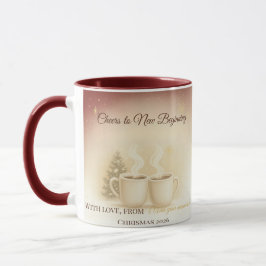 Cheers to New Beginnings | Custom Holiday Mug 2026 Mugg