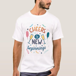  Cheers to New Beginnings T-Shirt