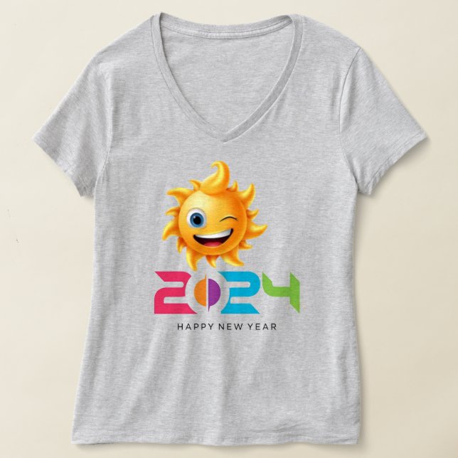 "Cheers to New Year Vogue 2024" T Shirt (Laydown)