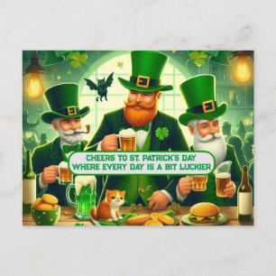 Cheers to St. Patrick's Day Varje dag är en Luckie Vykort