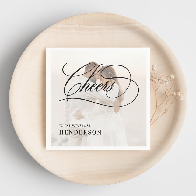 Cheers to the Future Mrs Photo Möhippa Pappersservett (Skapare uppladdad)