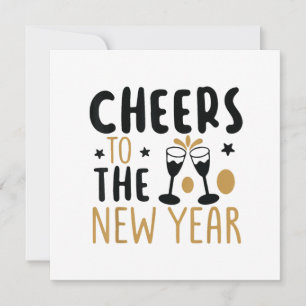 Cheers to the New Year 2025 Countdown Vin Drinkin Inbjudningar