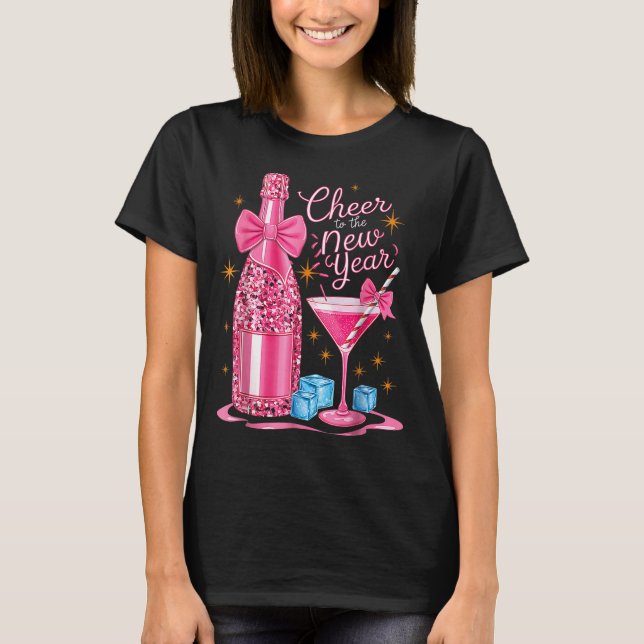 Cheers To The New Year 2026 Champagne New Years Ev T Shirt (Framsida)