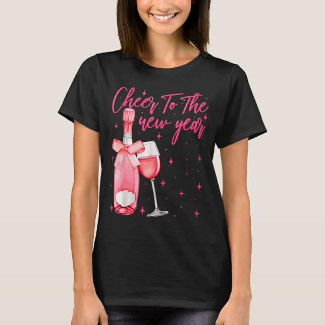 Cheers To The New Year 2026 Champagne New Years Ev T Shirt (Framsida)