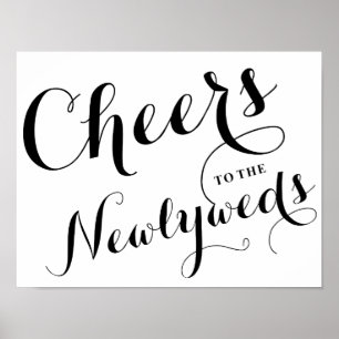 Cheers to the Newlyweds BRÖLLOP POSTER