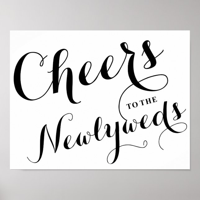 Cheers to the Newlyweds | BRÖLLOP POSTER (Framsidan)