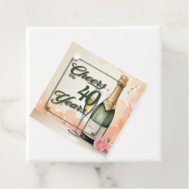 Cheers to Years Party Gåvor Etiketter