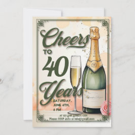 Cheers to Years Party Inbjudningar
