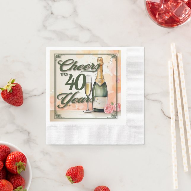 Cheers to Years Party Pappersservett (Insitu)