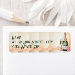 Cheers to Years Party Returadress Etikett