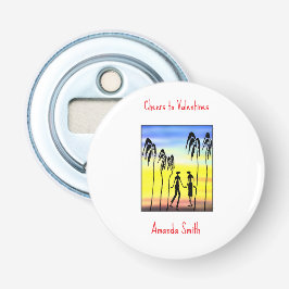 Cheers, Valentine, African Art, Silhouette Älskare Flasköppnare