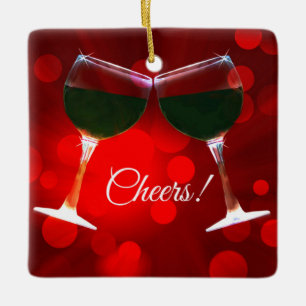 Cheers Vin jul Ornament