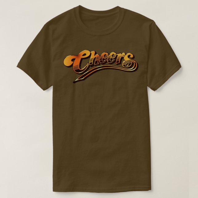 Cheers Vintage Pub Sign T Shirt (Design framsida)