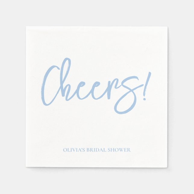 Cheers Wedding Napkins with Rustic Hand Lettering Pappersservett (Framsidan)