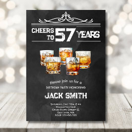 Cheers Whiskey vuxna födelsedagsfest inbjudan