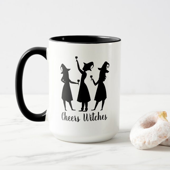 Cheers Witches Funny Halloween Mugg (Med munk)