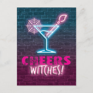 Cheers Witches! Funny Halloween-vykort Vykort