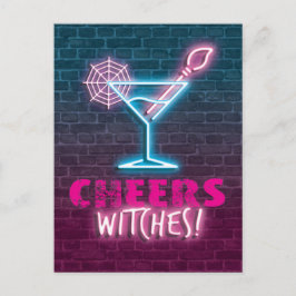 Cheers Witches! Funny Halloween-vykort Vykort