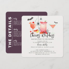 Cheers Witches Halloween Bachelorette Helg Inbjudningar