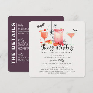 Cheers Witches Halloween Bachelorette Helg Inbjudningar