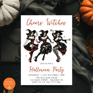 Cheers Witches Vuxen Halloween fest Inbjudningar