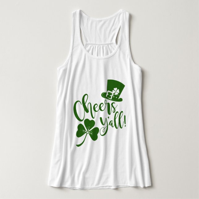Cheers Yall | St patricks day Irländska Parad och  Linne Med Racerback (Design framsida)