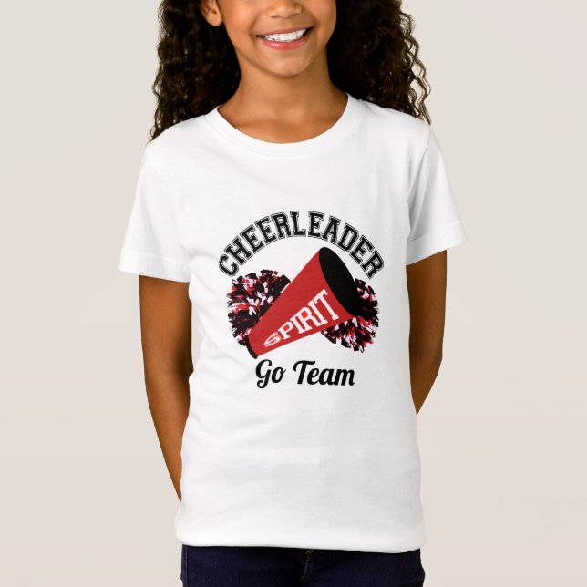Cheerwriter Anpassade Red T-Shirt (Framsida)