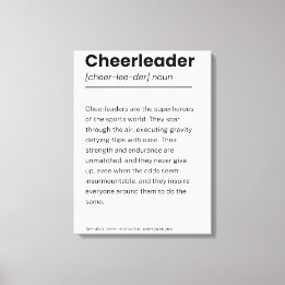 Cheerwriter Definition, Cheerlead Decor Gifts Canvastryck