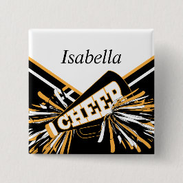 Cheerwriter Outfit i Guld, White and Black Knapp