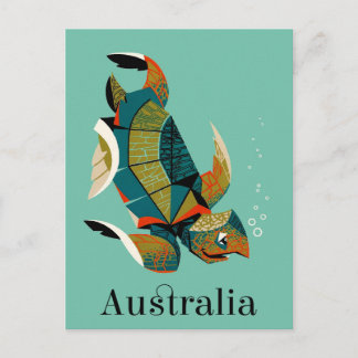 Cheery Australian Sea Turtle Vykort