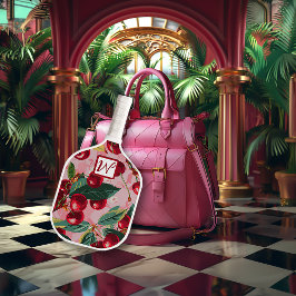 Cheery Cherry Retro Rosa Monogrammed