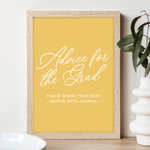 Cheery Gult Advice for Grad Sign Poster