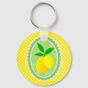 Cheery Personlig Sunny Gult Lemon Nyckelring