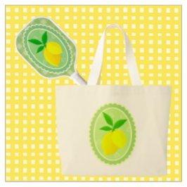 Cheery Retro Sunny Gult Lemon Jumbo Tygkasse