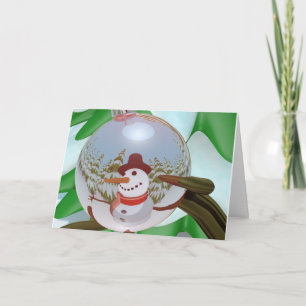 Cheery Snögubbe Helgdag Card Helgkort