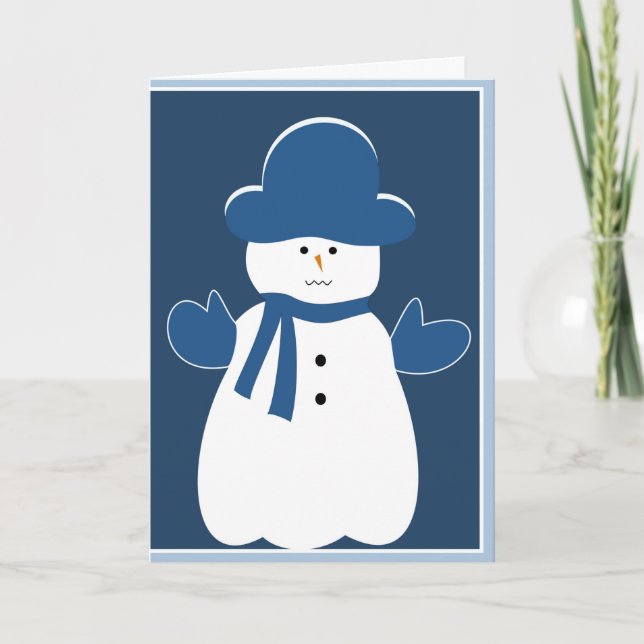 Cheery Snögubbe Kort (Framsida)