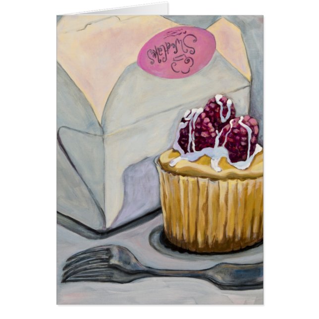 Cheescake muffin hälsningskort (Framsidan)