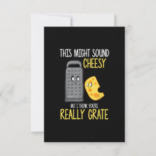 Cheese Älskare Cute Food Pun Cheesy Party Costume OSA Kort