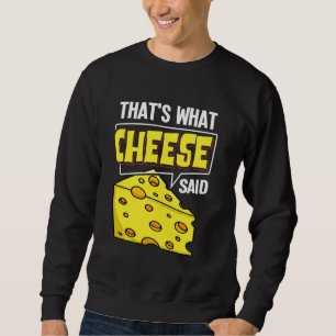 Cheese Board Sticks Vegan Funny Puns Lång Ärmad Tröja