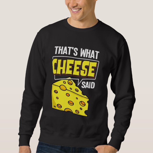 Cheese Board Sticks Vegan Funny Puns Lång Ärmad Tröja (Framsida)