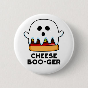 Cheese Boo-ger Funny Ghost Cheeseburger Pun Knapp