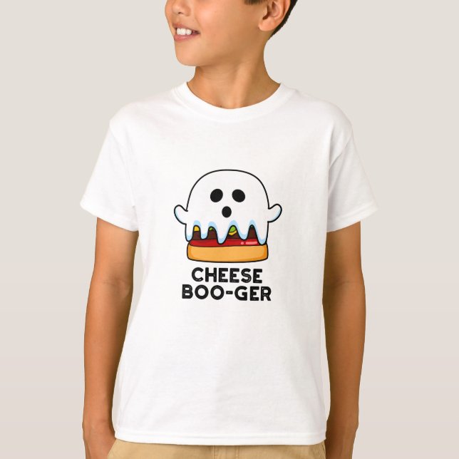 Cheese Boo-ger Funny Ghost Cheeseburger Pun T Shirt (Framsida)