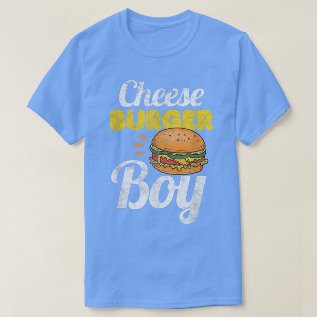 Cheese Burger Boy Hamburger Burger Distress T Shirt (Design framsida)
