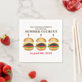 Cheese Burger Cheeseburger BBQ Barbecue Cookout Pappersservett