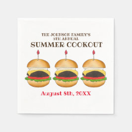 Cheese Burger Cheeseburger BBQ Barbecue Cookout Pappersservett