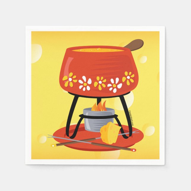 Cheese Fondue Pappersservett (Framsidan)