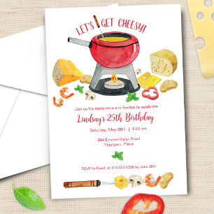Cheese Fondue Party Inbjudningar