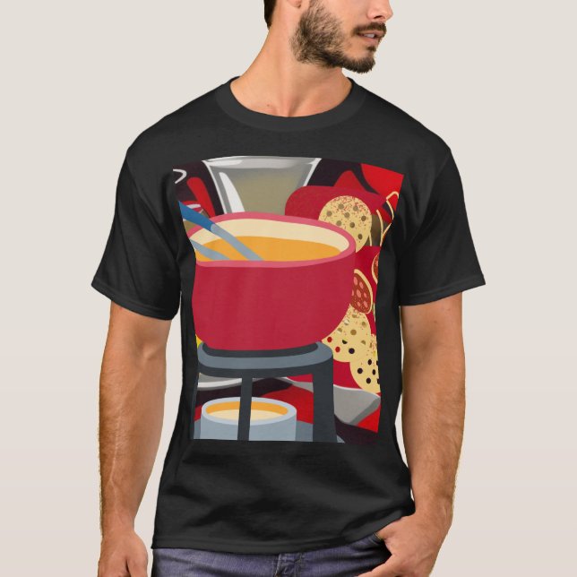 Cheese Fondue T Shirt (Framsida)